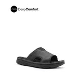 Kaiwalk Slide Men's Sandals - Black Tumbled Leather
