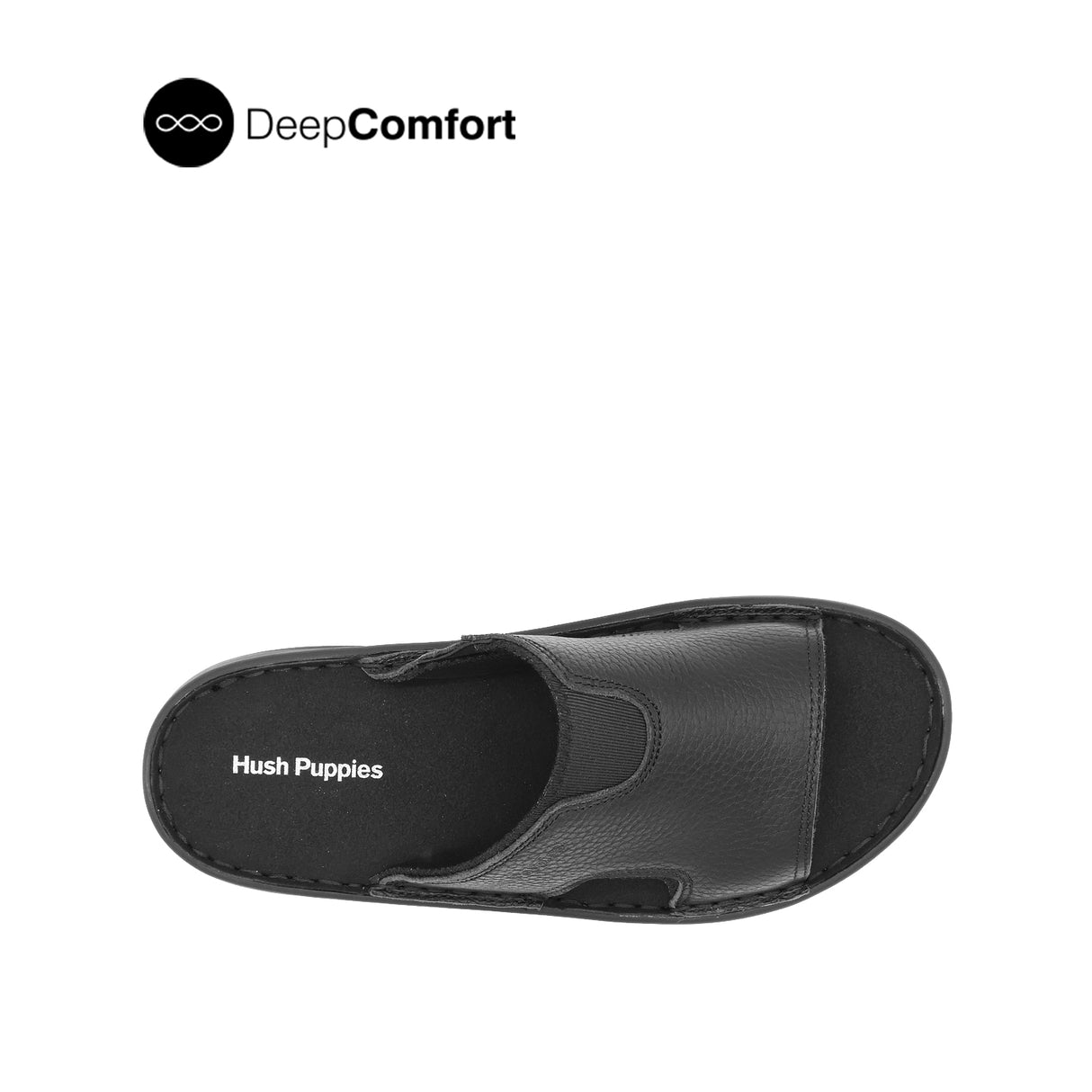 Kaiwalk Slide Men's Sandals - Black Tumbled Leather