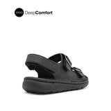Kaiwalk Backstrap Men's Sandals - Black Tumbled Leather
