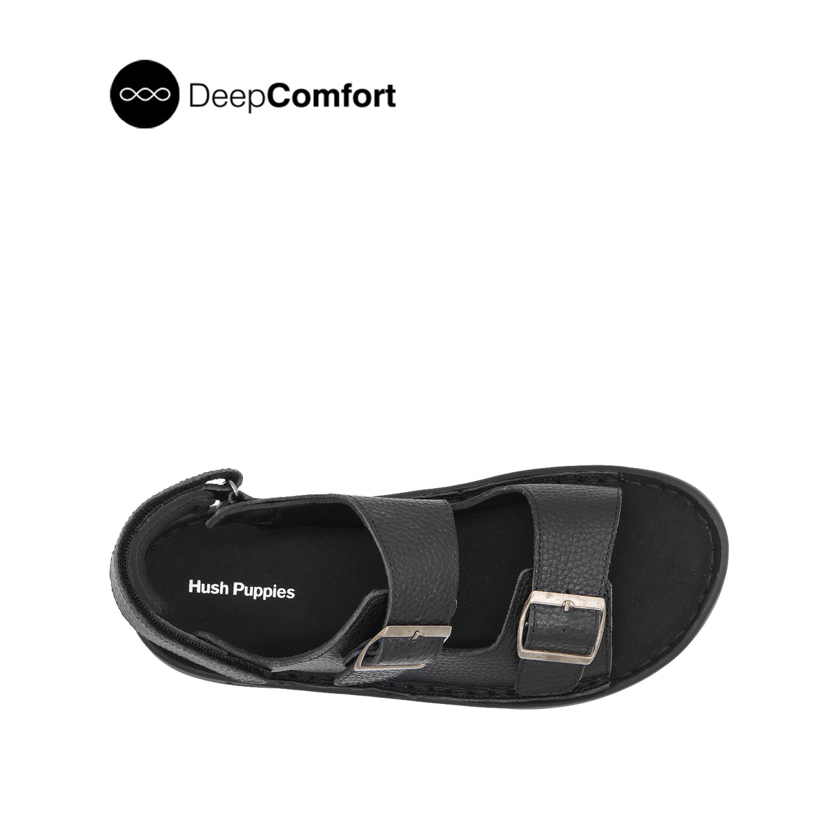 Kaiwalk Backstrap Men's Sandals - Black Tumbled Leather