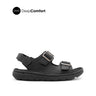 Kaiwalk Backstrap Men's Sandals - Black Tumbled Leather