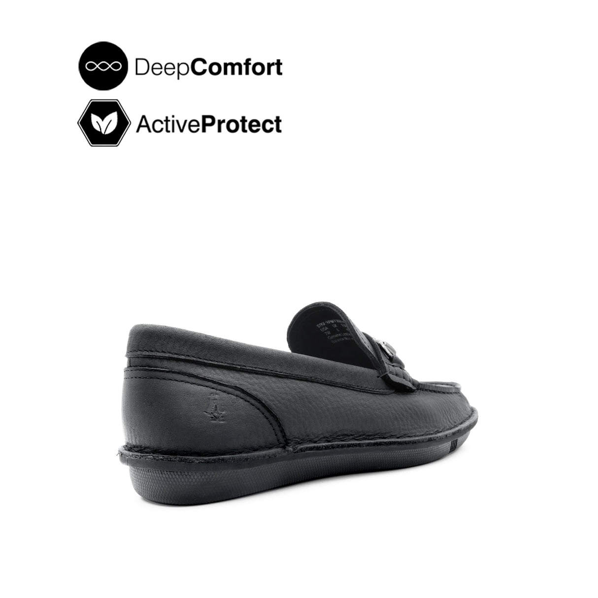 Saxon Metal Bit Men's Shoes - Black Tumbled Leather