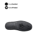 Saxon Metal Bit Men's Shoes - Black Tumbled Leather