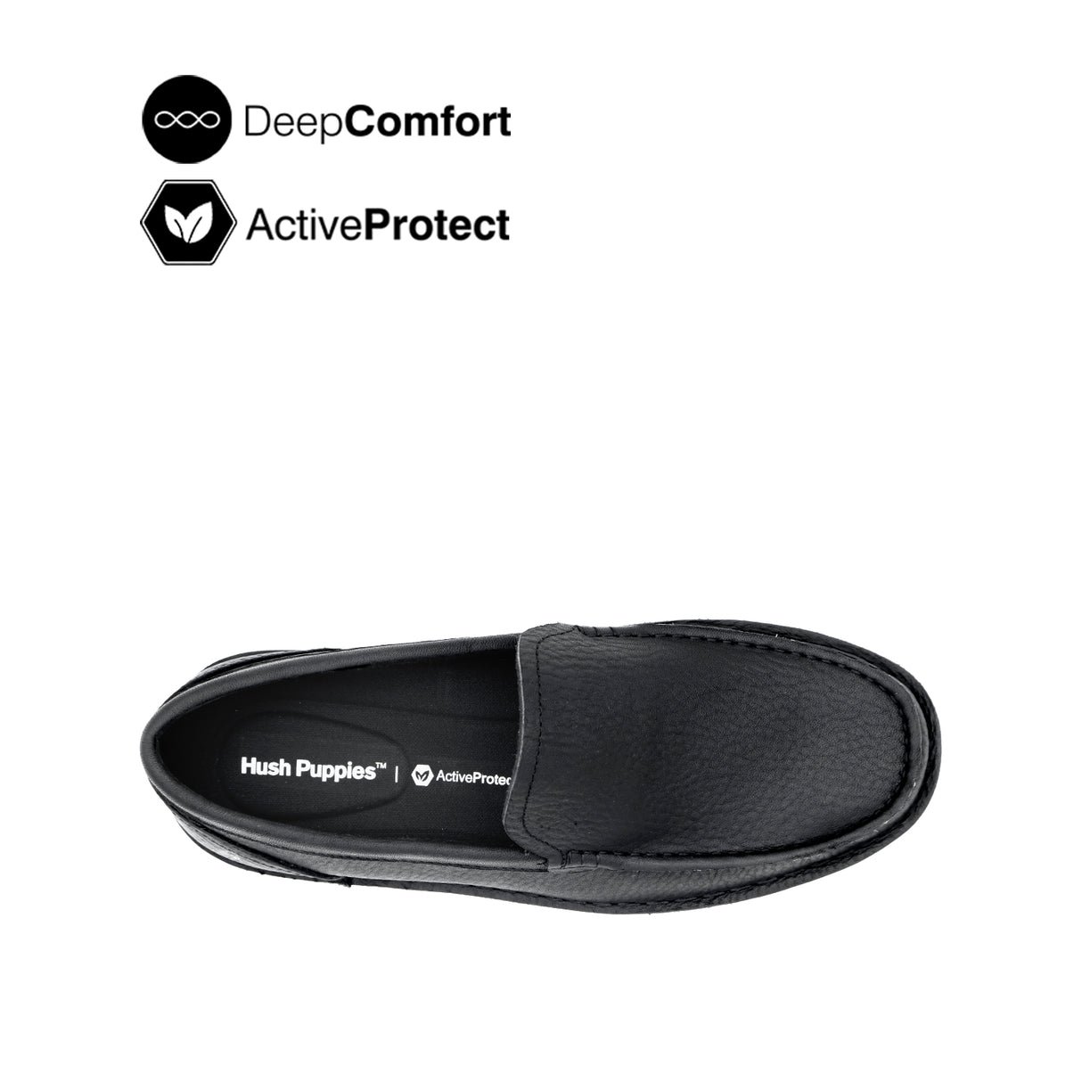 Saxon Venetian Men's Shoes - Black Tumbled Leather