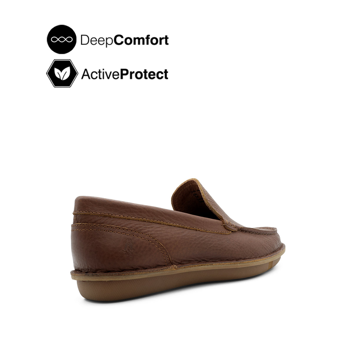 Saxon Venetian Men's Shoes - Tan Tumbled Leather