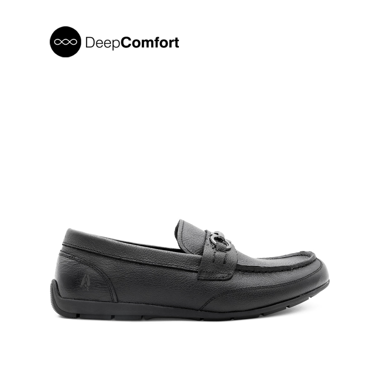 Raven Metal Bit Men's Shoes - Black Tumbled Leather