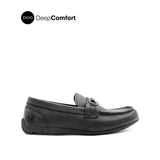 Raven Metal Bit Men's Shoes - Black Tumbled Leather