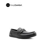 Raven Metal Bit Men's Shoes - Black Tumbled Leather