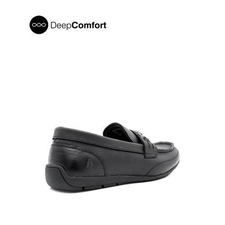 Raven Metal Bit Men's Shoes - Black Tumbled Leather