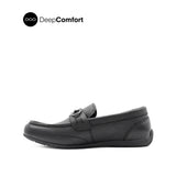 Raven Metal Bit Men's Shoes - Black Tumbled Leather