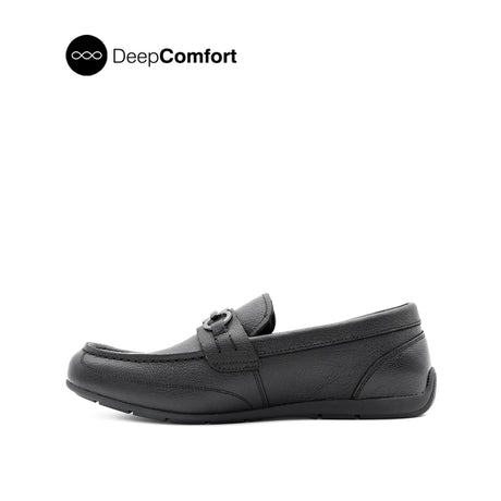 Raven Metal Bit Men's Shoes - Black Tumbled Leather