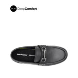 Raven Metal Bit Men's Shoes - Black Tumbled Leather