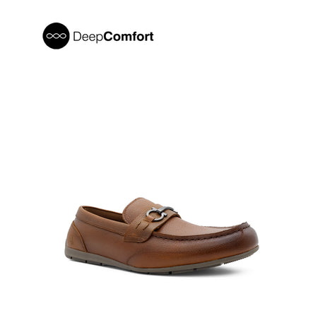 Raven Metal Bit Men's Shoes - Tan Tumbled Leather