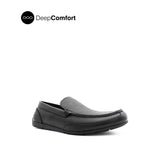 Raven Venetian Men's Shoes - Black Tumbled Leather