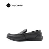 Raven Venetian Men's Shoes - Black Tumbled Leather