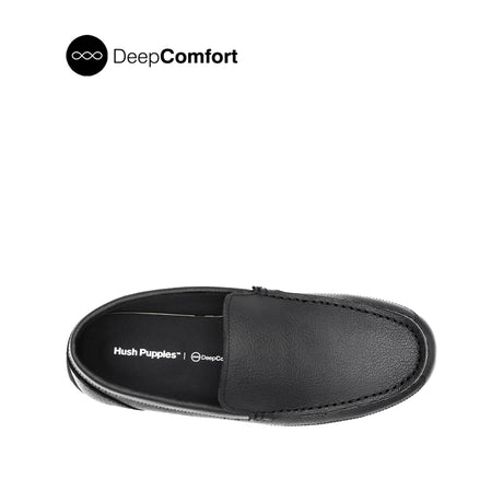 Raven Venetian Men's Shoes - Black Tumbled Leather