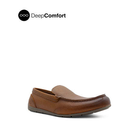 Raven Venetian Men's Shoes - Tan Tumbled Leather