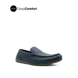 Raven Venetian Men's Shoes - Navy Tumbled Leather