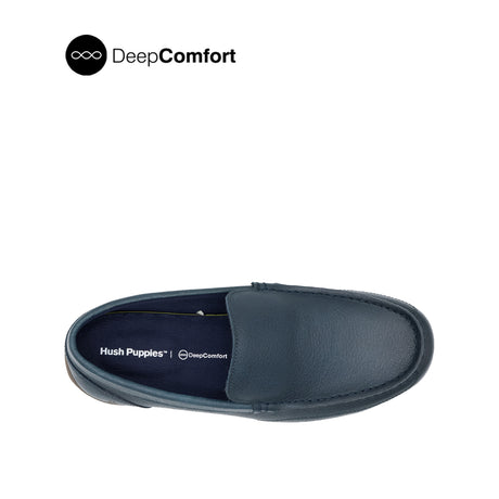 Raven Venetian Men's Shoes - Navy Tumbled Leather