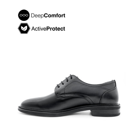 River Lace Up PT Men's Shoes- Black Leather