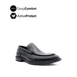 River Slip On Apron Toe Men's Shoes- Black Leather