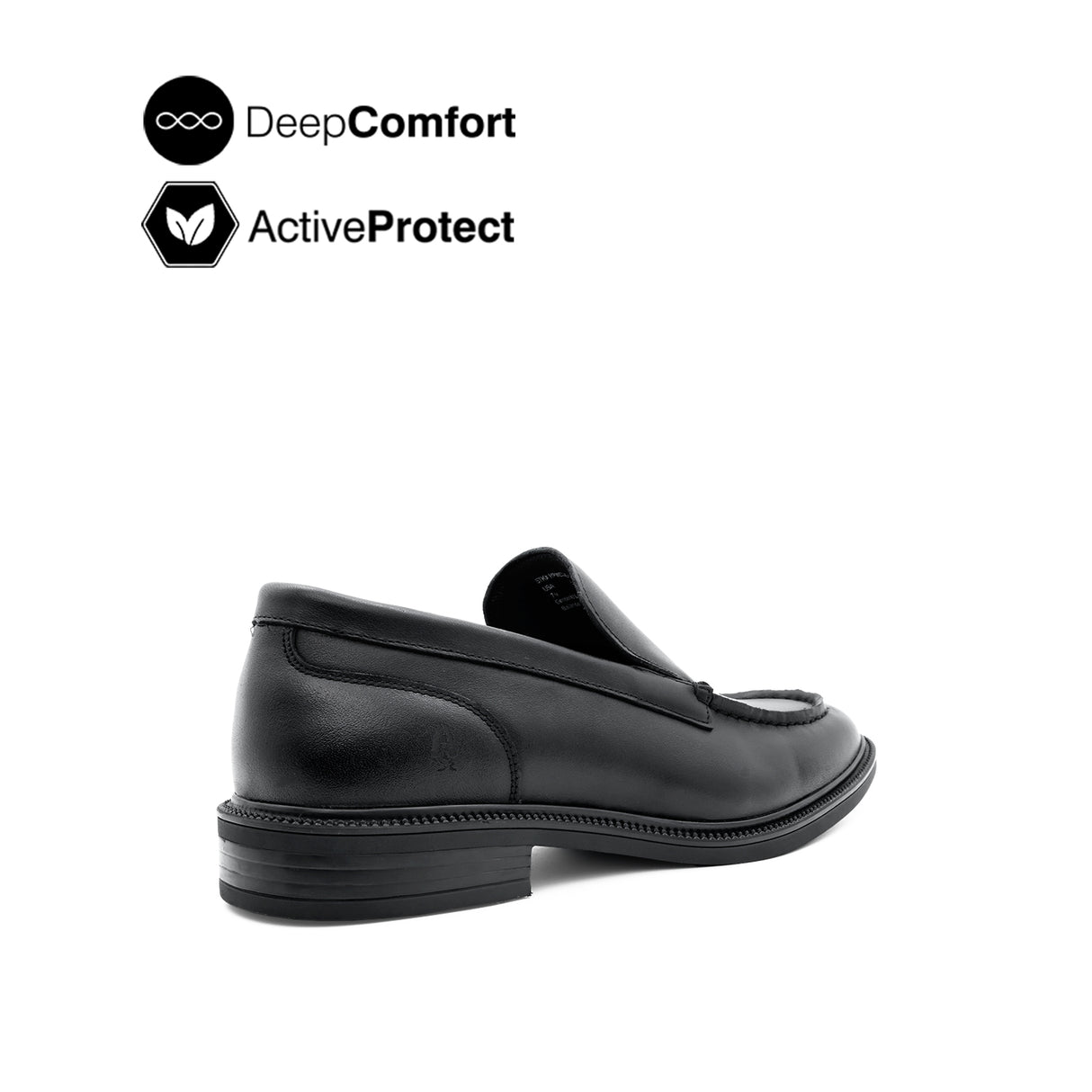 River Slip On Apron Toe Men's Shoes- Black Leather