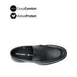 River Slip On Apron Toe Men's Shoes- Black Leather