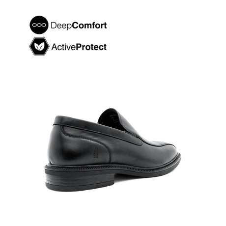 River Slip On Bike Toe Men's Shoes- Black Leather