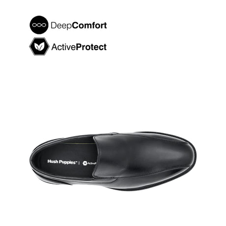 River Slip On Bike Toe Men's Shoes- Black Leather