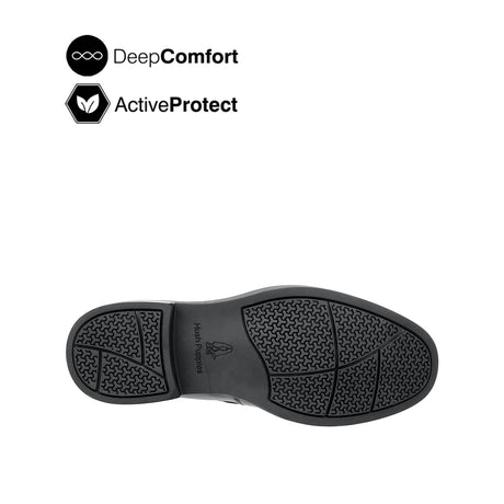 River Slip On Bike Toe Men's Shoes- Black Leather