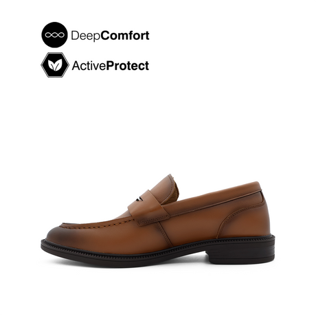 River Penny Men's Shoes- Tan Leather