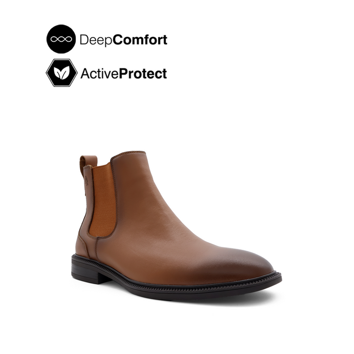 River Chelsea Plain Toe Boots Men's Shoes - Tan Leather Hush Puppies Philippines