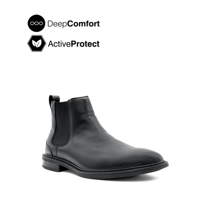 River Chelsea Plain Toe Boots Men's Shoes - Black Leather Hush Puppies Philippines