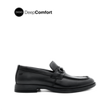 Raniel Metal Bit Men's Shoes- Black Leather