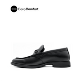 Raniel Metal Bit Men's Shoes- Black Leather
