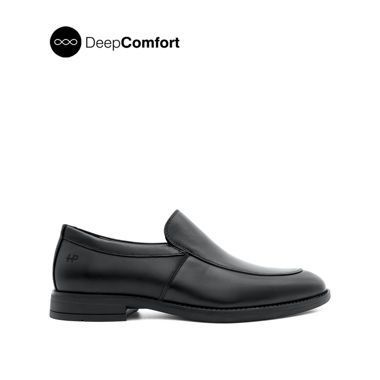 Raniel Slip On Men's Shoes- Black Leather