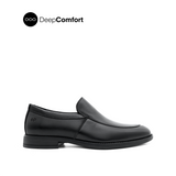 Raniel Slip On Men's Shoes- Black Leather