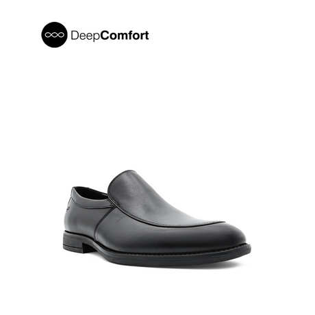 Raniel Slip On Men's Shoes- Black Leather