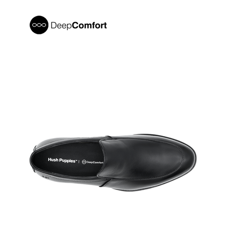 Raniel Slip On Men's Shoes- Black Leather