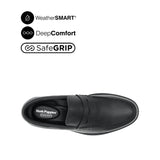 Milan Penny Men's Shoes - Black Leather WP