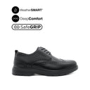 Milan Lace Up WT Men's Shoes - Black Leather WP