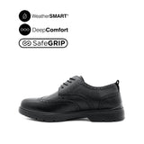 Milan Lace Up WT Men's Shoes - Black Leather WP