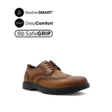Milan Lace Up WT Men's Shoes - Tan Leather WP