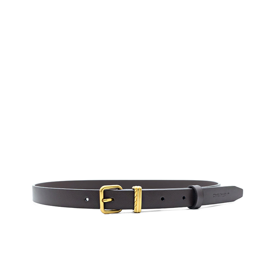 Jane Pin Clip Women's Belt - Dark Brown