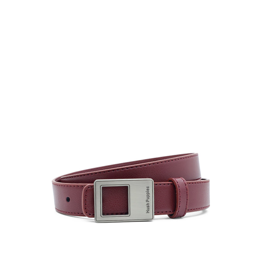 Jeslyn Flat Clip Women's Belt - Maroon