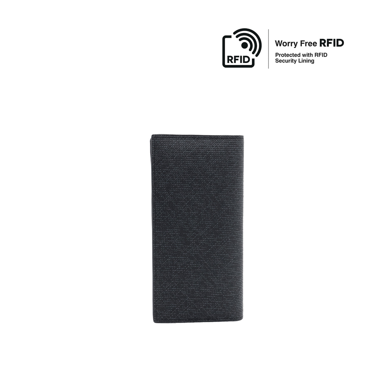 Cricket Long Wallet Men's Wallet - Black