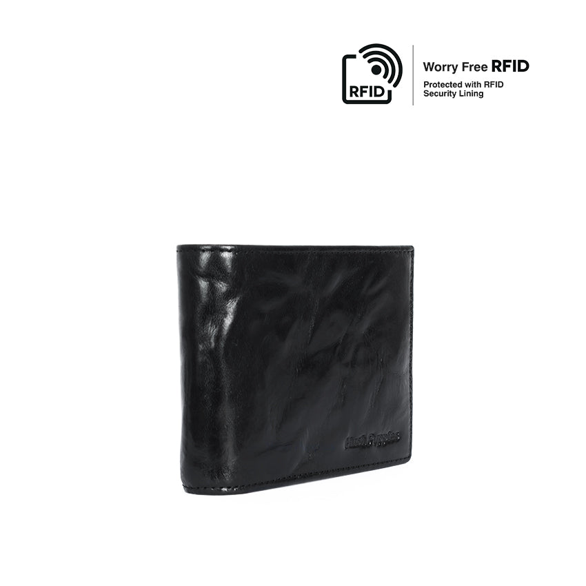 Raiden Short Men's Wallet With Flip - Black