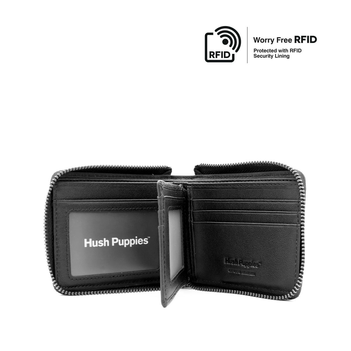 Stanford Zip Wallet With Flip Men's Wallet - Black