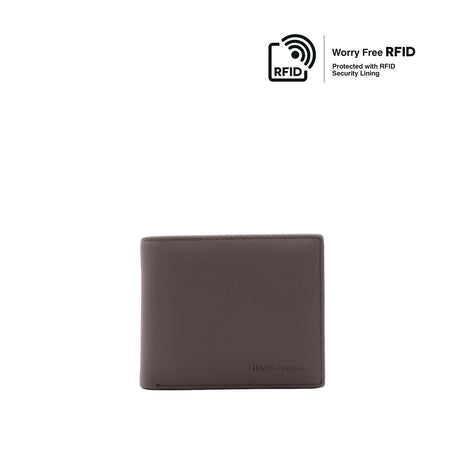 Sony Short Wallet With Coin Compartment Men's Wallet - Dark Brown