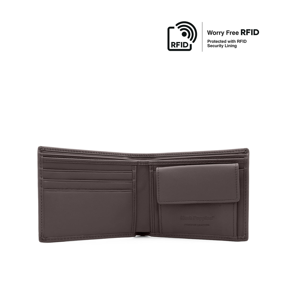 Sony Short Wallet With Coin Compartment Men's Wallet - Dark Brown